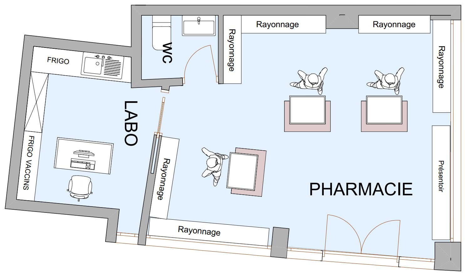Pharmacie à Marrakech – Design intérieur commercial moderne – Aménagement professionnel par architecte d’intérieur
