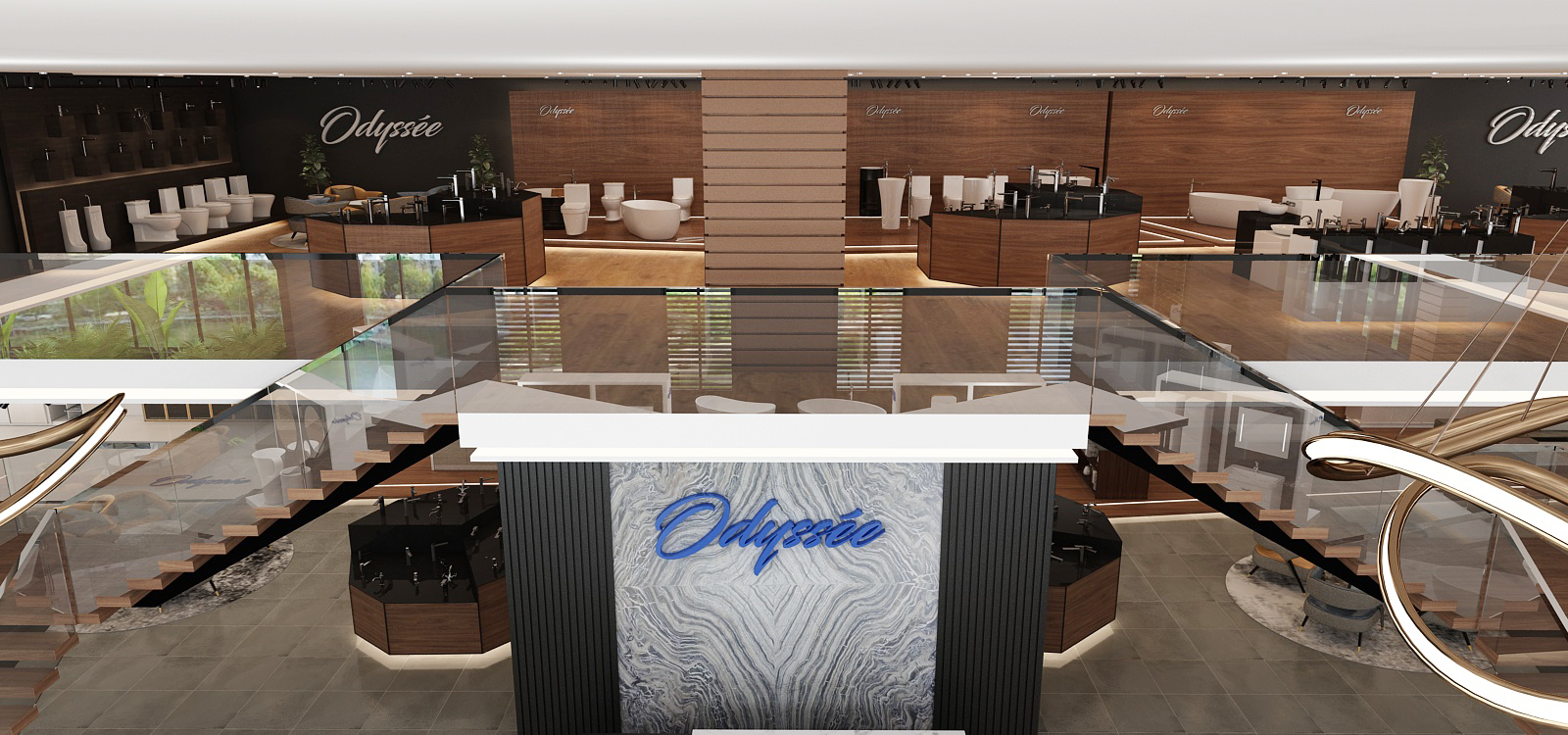 Odyssée – Aménagement et design intérieur commercial moderne à Casablanca – Architecte d’intérieur