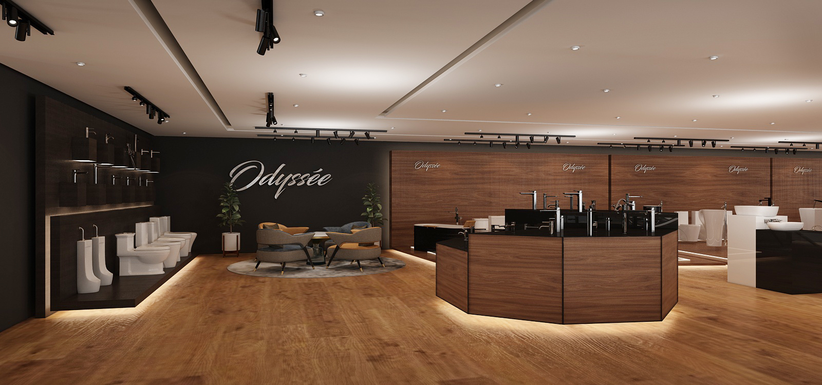 Odyssée – Aménagement et design intérieur commercial moderne à Casablanca – Architecte d’intérieur