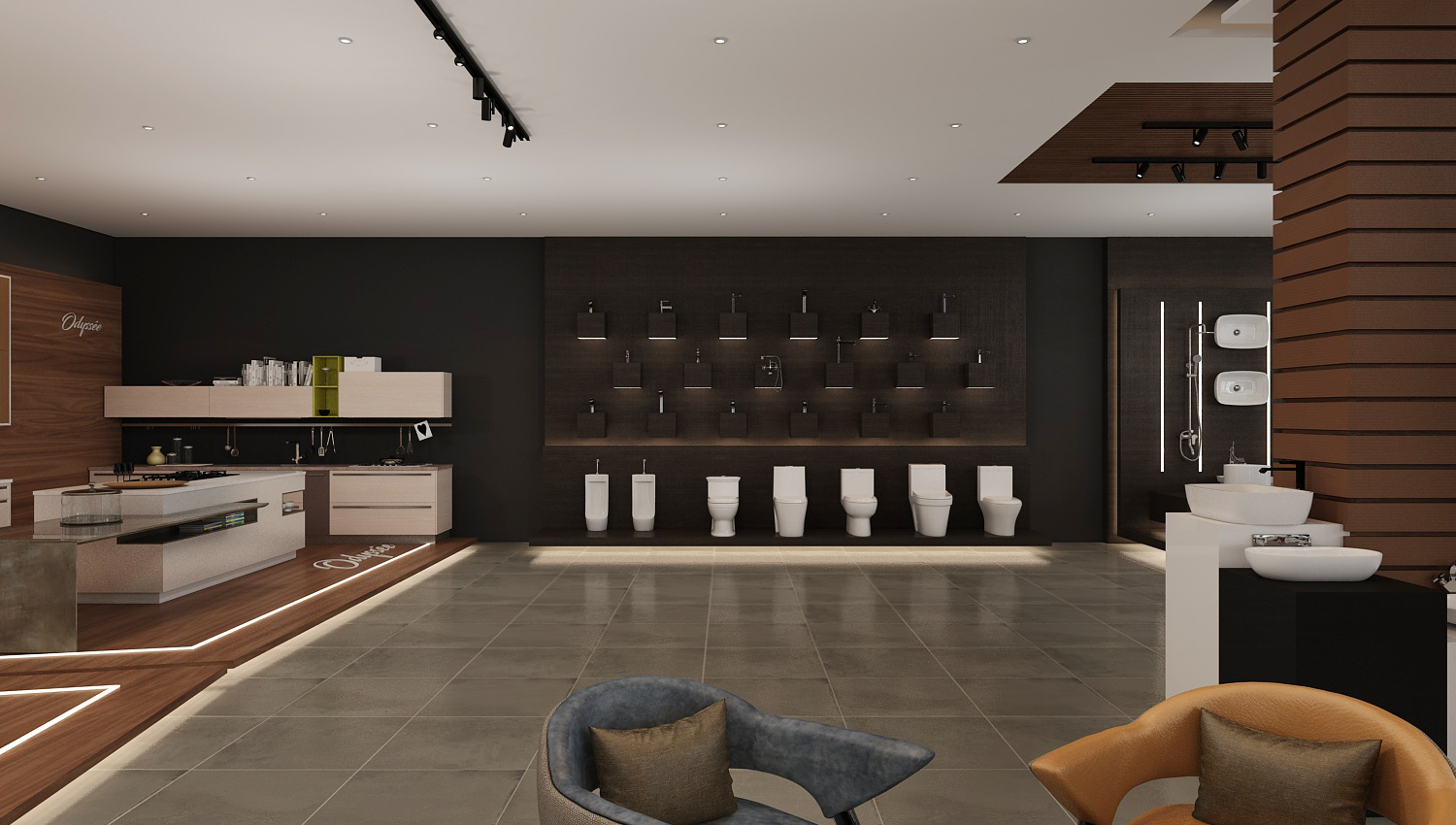 Odyssée – Aménagement et design intérieur commercial moderne à Casablanca – Architecte d’intérieur