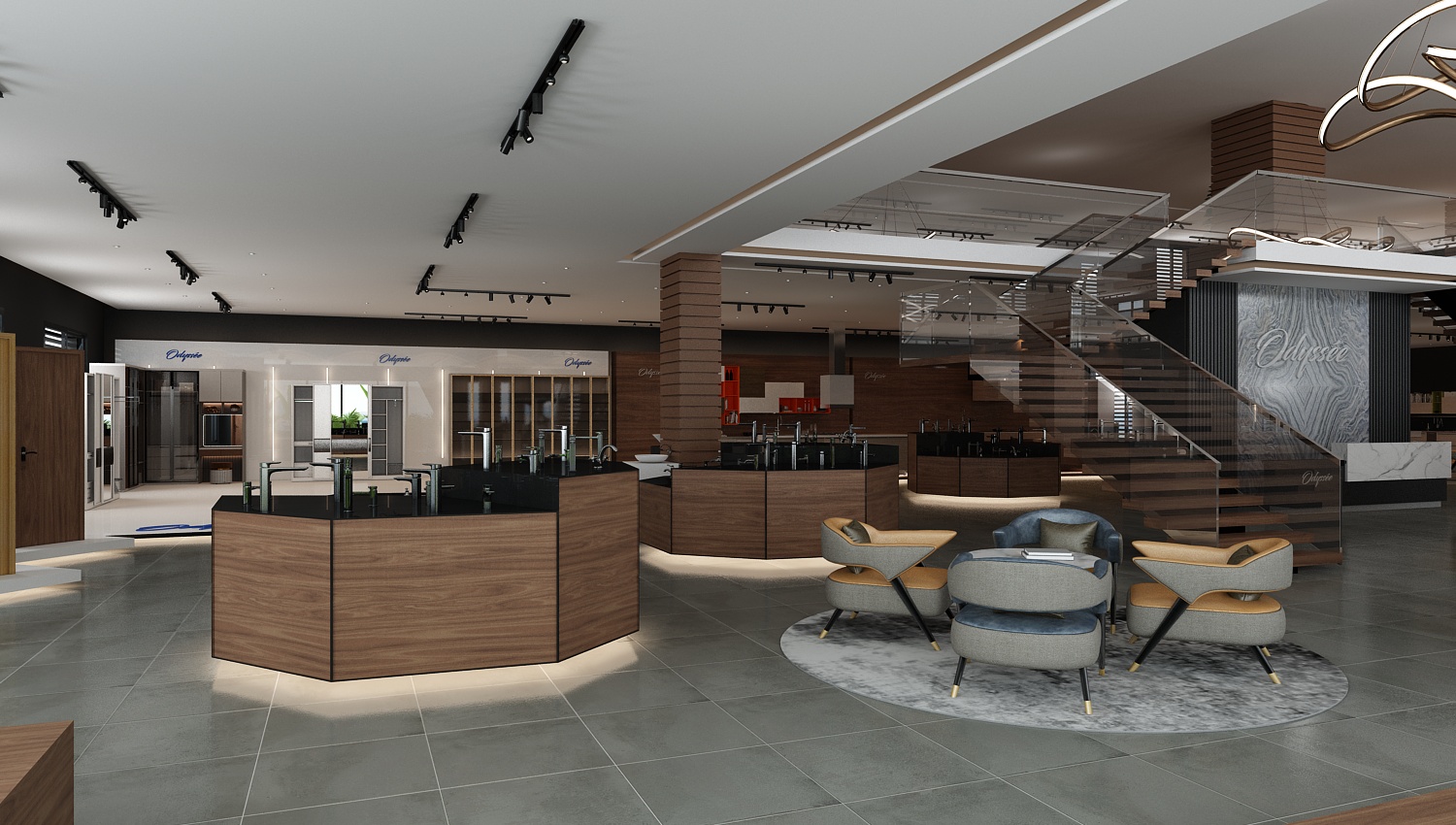 Odyssée – Aménagement et design intérieur commercial moderne à Casablanca – Architecte d’intérieur