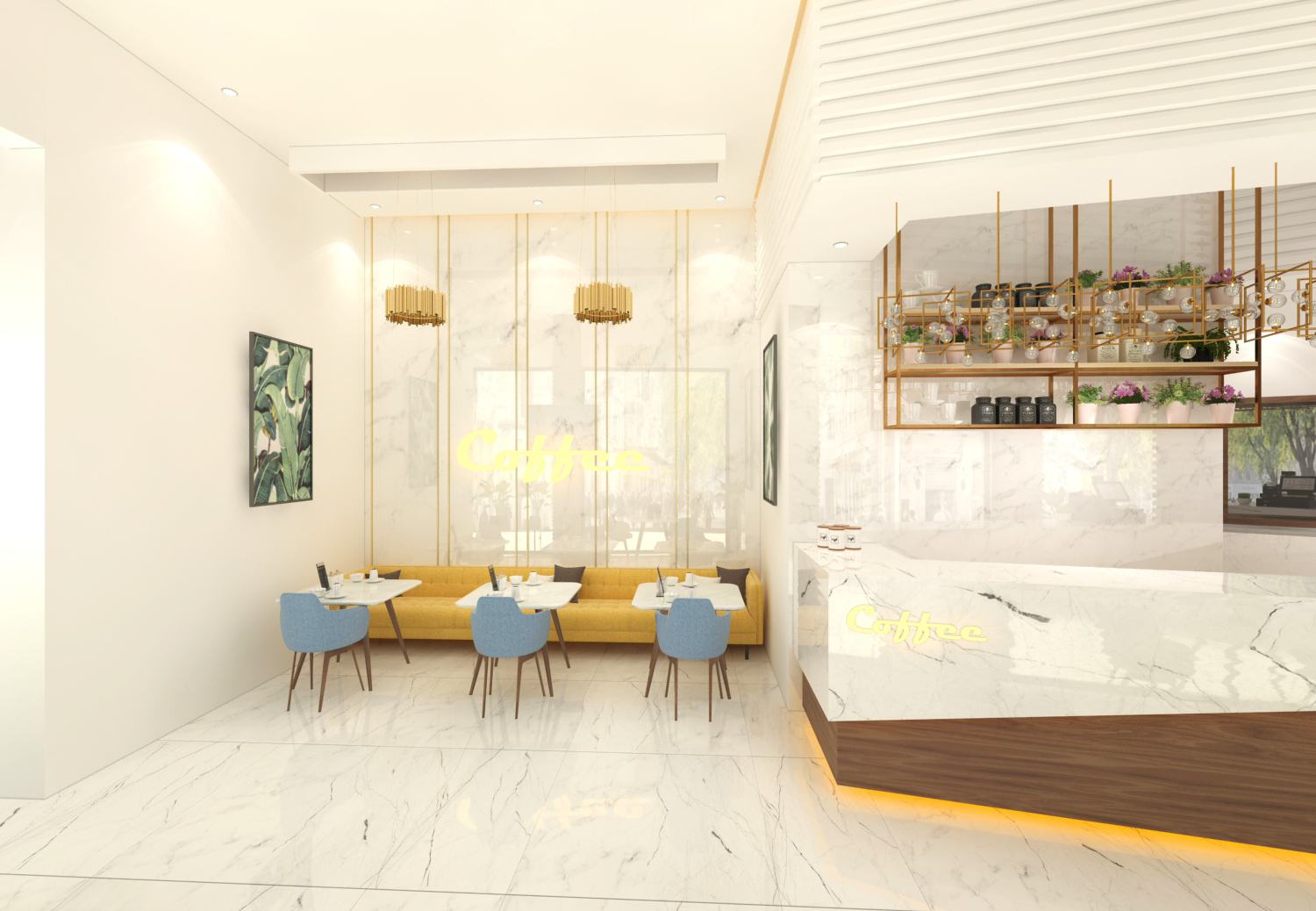 Café Haj Erragbi – Architecte d’intérieur à Casablanca – Aménagement et design intérieur de café moderne et convivial