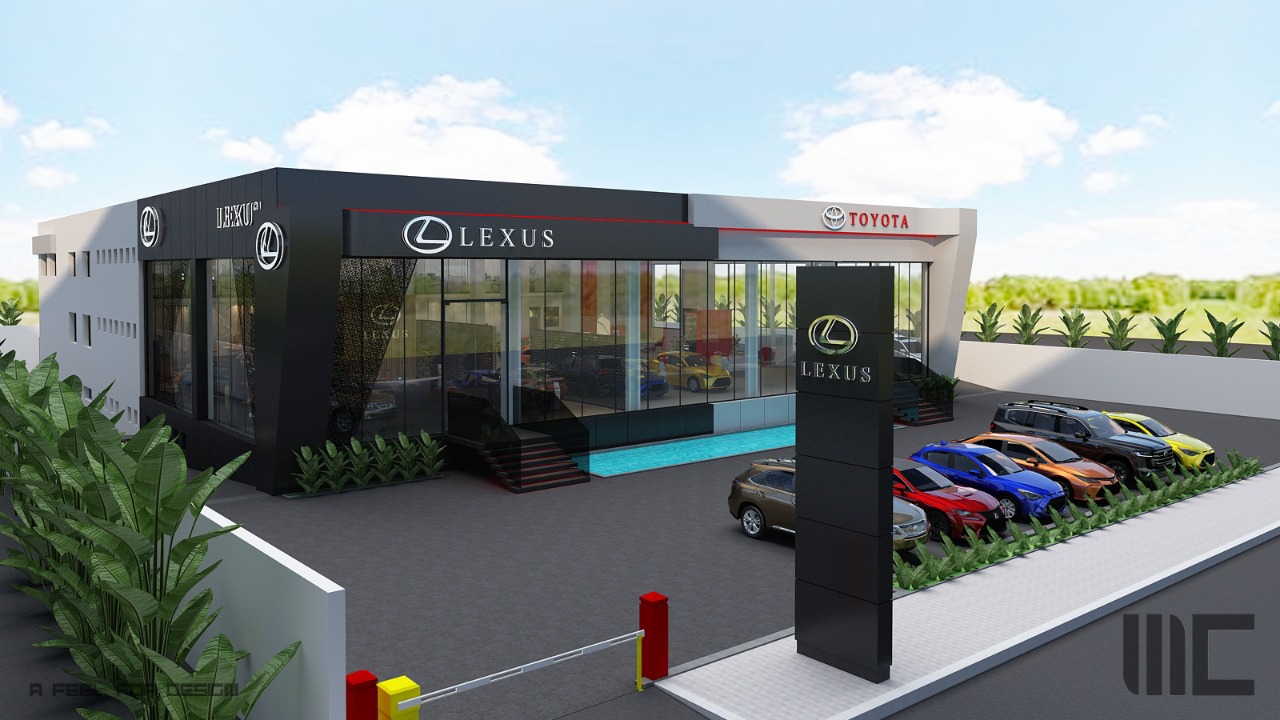 Showroom Toyota Rabat – Architecte d’intérieur au Maroc – Aménagement et design intérieur de concessionnaire automobile moderne et professionnel