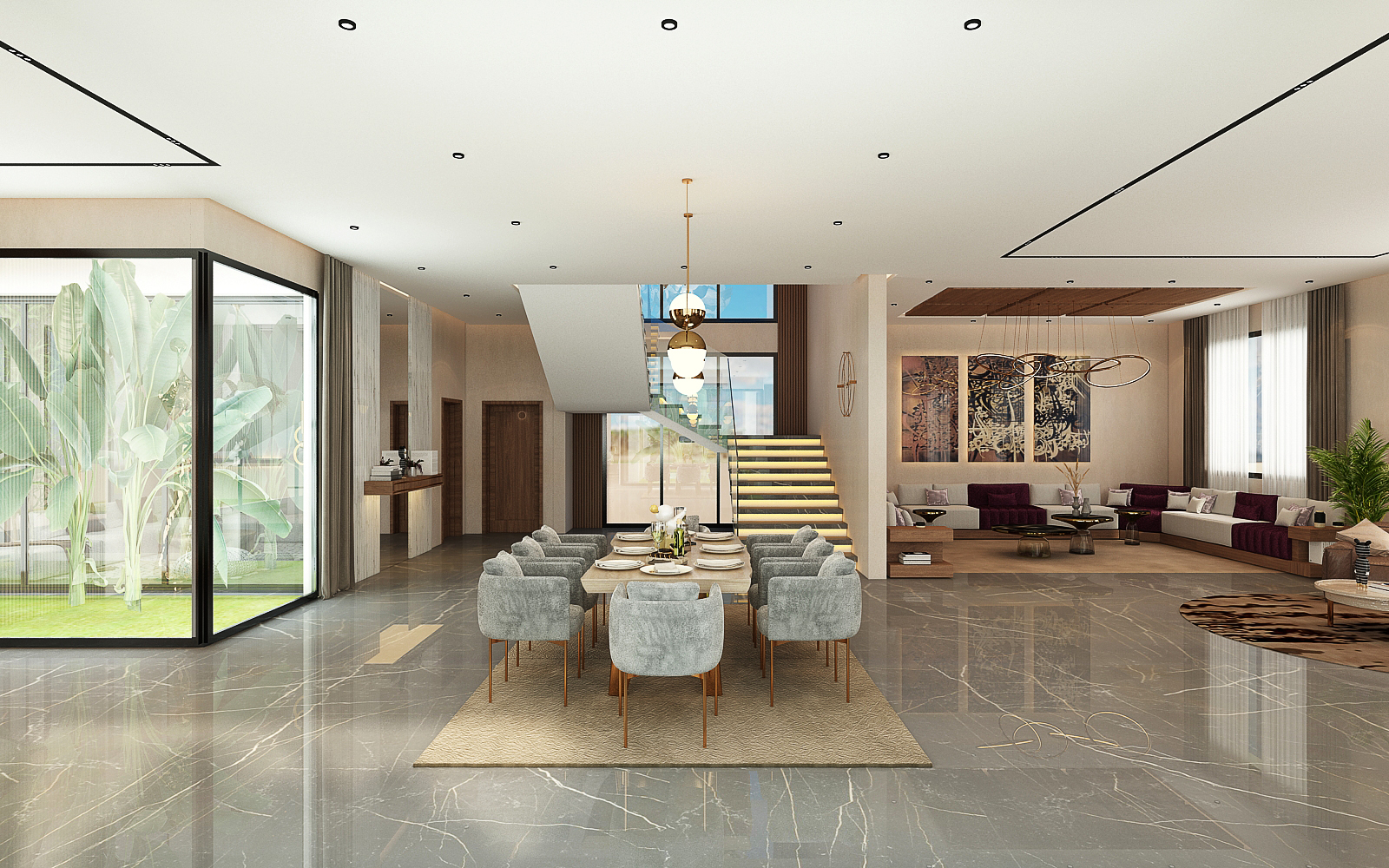 Villa Rachid Oudghiri – Architecte d’intérieur à Casablanca – Aménagement et design intérieur résidentiel moderne et élégant