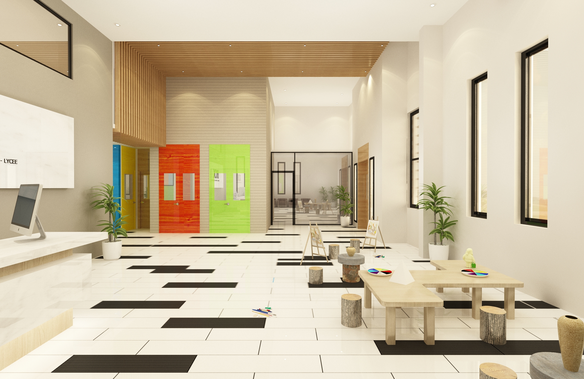 École BCK – Architecte d’intérieur à Casablanca – Aménagement et design intérieur d’établissement scolaire moderne et fonctionnel