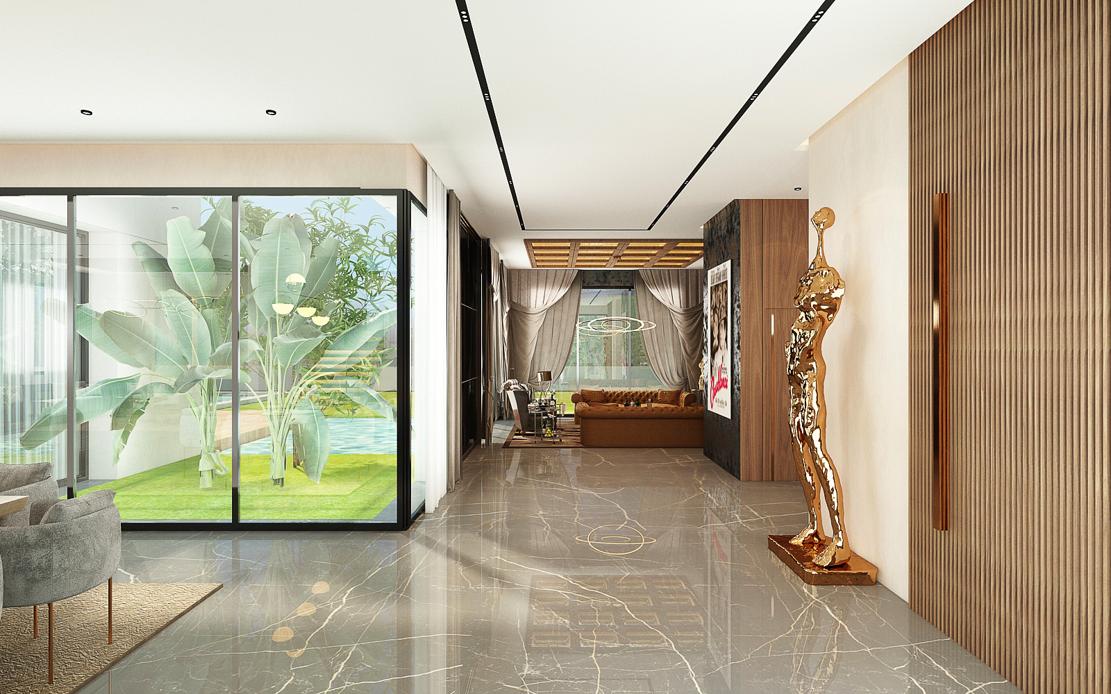 Villa Rachid Oudghiri – Architecte d’intérieur à Casablanca – Aménagement et design intérieur résidentiel moderne et élégant