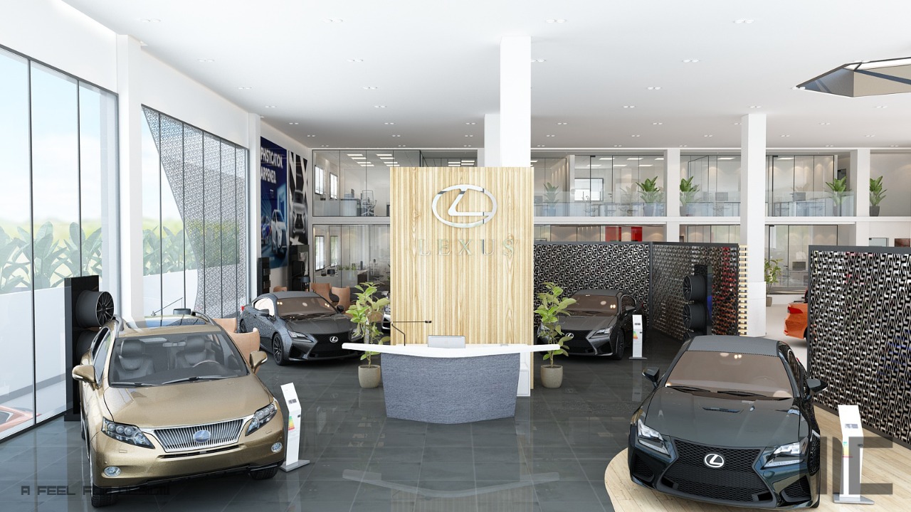 Showroom Toyota Rabat – Architecte d’intérieur au Maroc – Aménagement et design intérieur de concessionnaire automobile moderne et professionnel