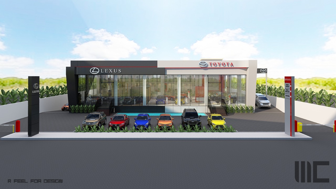 Showroom Toyota Rabat – Architecte d’intérieur au Maroc – Aménagement et design intérieur de concessionnaire automobile moderne et professionnel