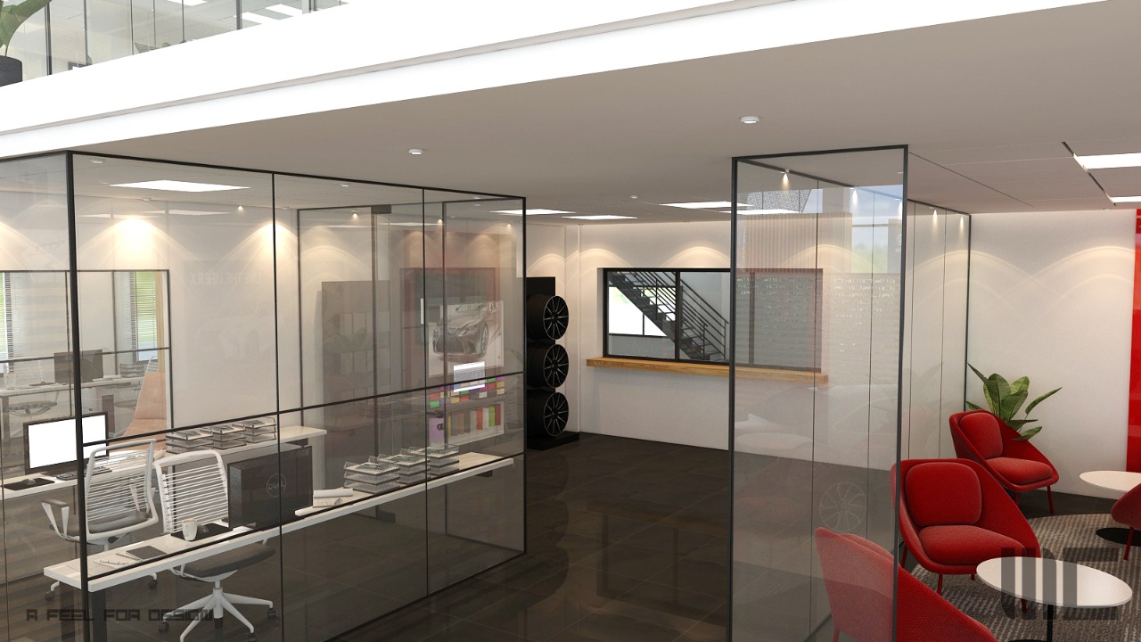 Showroom Toyota Rabat – Architecte d’intérieur au Maroc – Aménagement et design intérieur de concessionnaire automobile moderne et professionnel