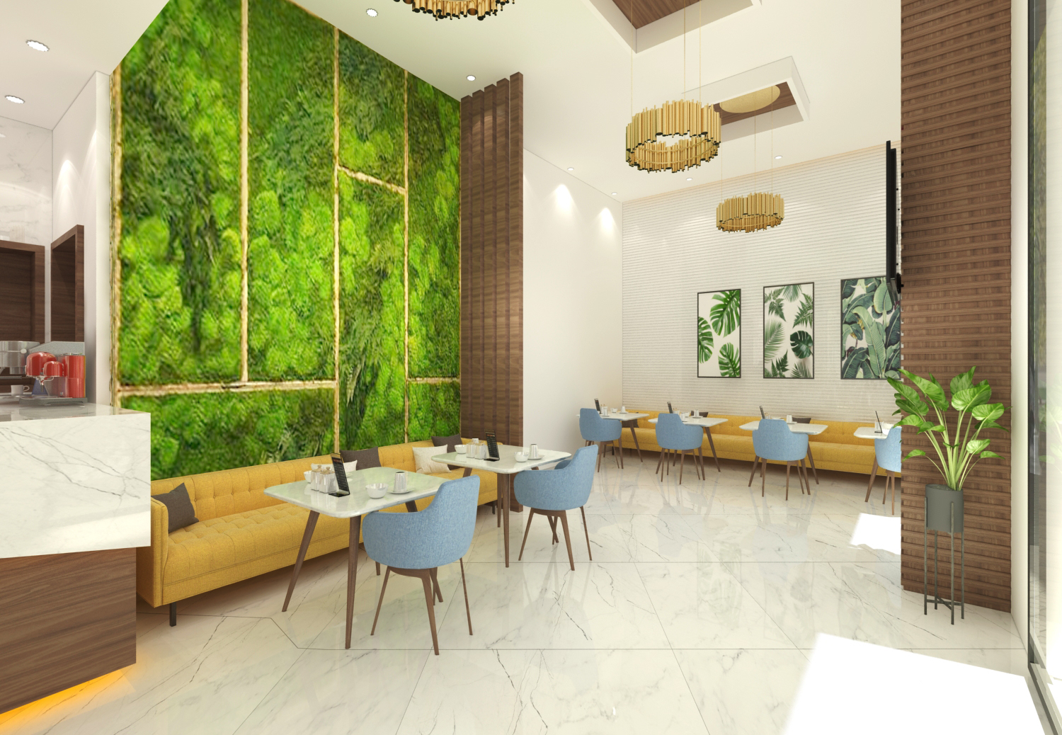 Café Haj Erragbi – Architecte d’intérieur à Casablanca – Aménagement et design intérieur de café moderne et convivial