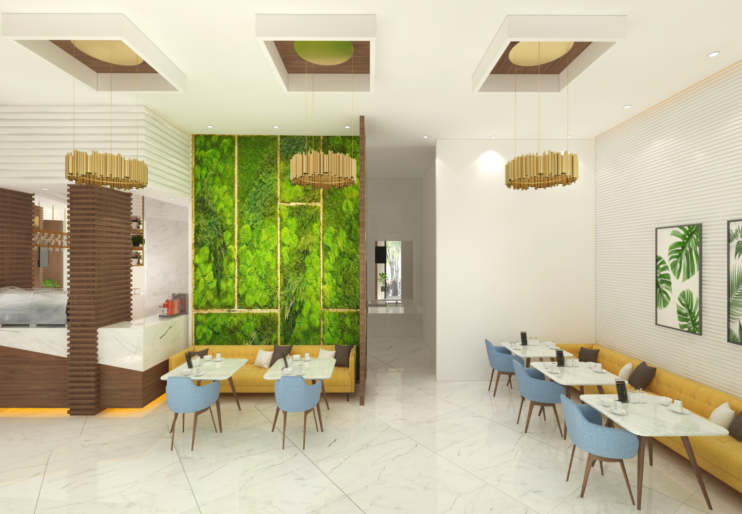 Café Haj Erragbi – Architecte d’intérieur à Casablanca – Aménagement et design intérieur de café moderne et convivial