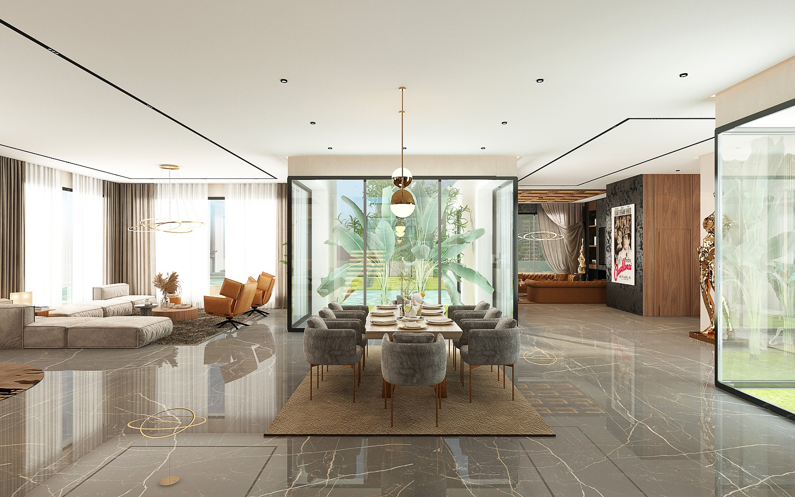 Villa Rachid Oudghiri – Architecte d’intérieur à Casablanca – Aménagement et design intérieur résidentiel moderne et élégant