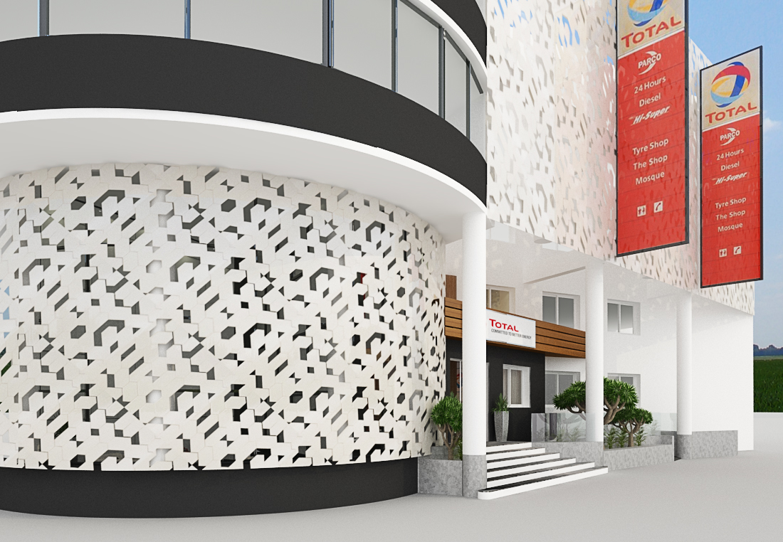 Station Total – Architecte d’intérieur au Maroc – Aménagement et design intérieur d’espace commercial et station-service moderne