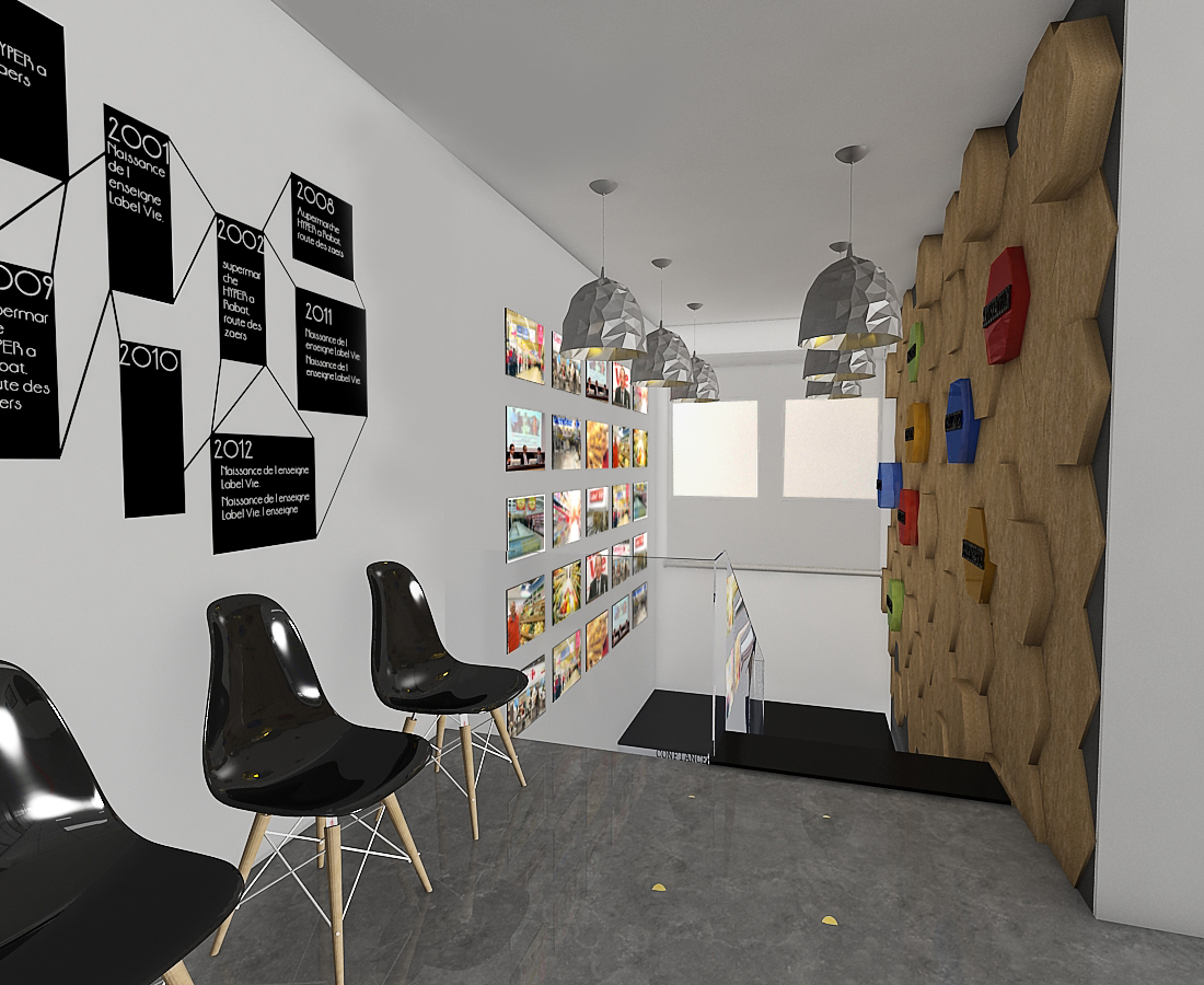 Carrefour Sidi Maarouf – Architecte d’intérieur à Casablanca – Aménagement intérieur commercial moderne et design d’espace professionnel