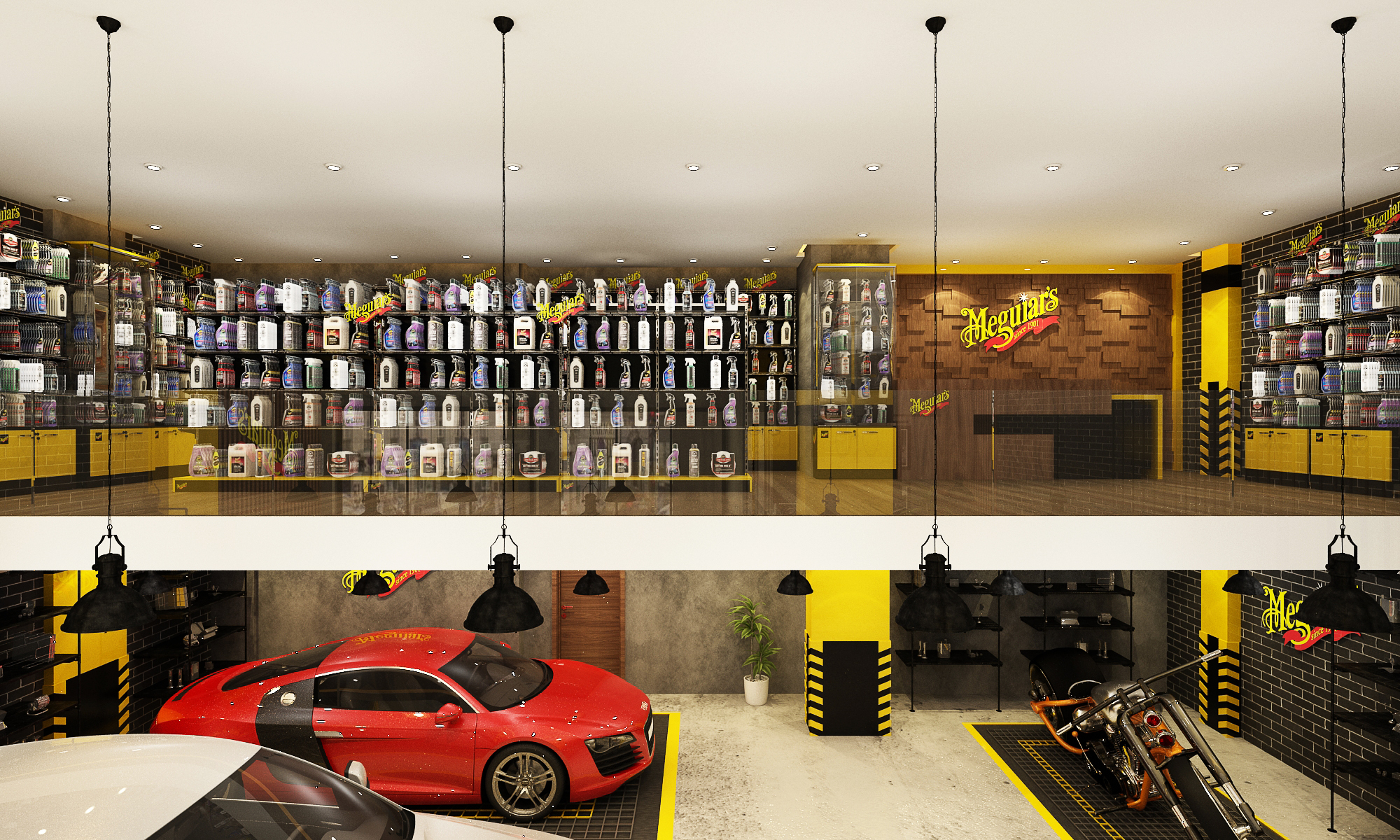 Centre de service Meguair’s – Architecte d’intérieur à Casablanca – Aménagement et design intérieur d’espace professionnel et commercial moderne