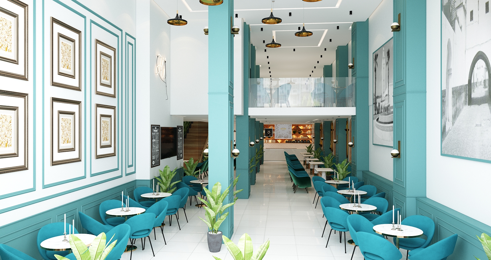 Café Hay Mouhammadi – Architecte d’intérieur à Casablanca – Aménagement et design intérieur de café moderne et chaleureux