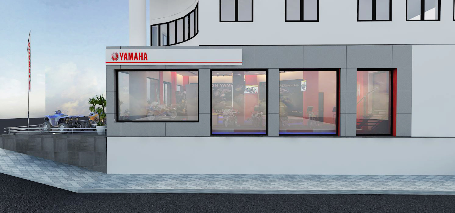 Showroom Yamaha – Architecte d’intérieur à Casablanca – Aménagement et design intérieur de showroom commercial moderne et premium