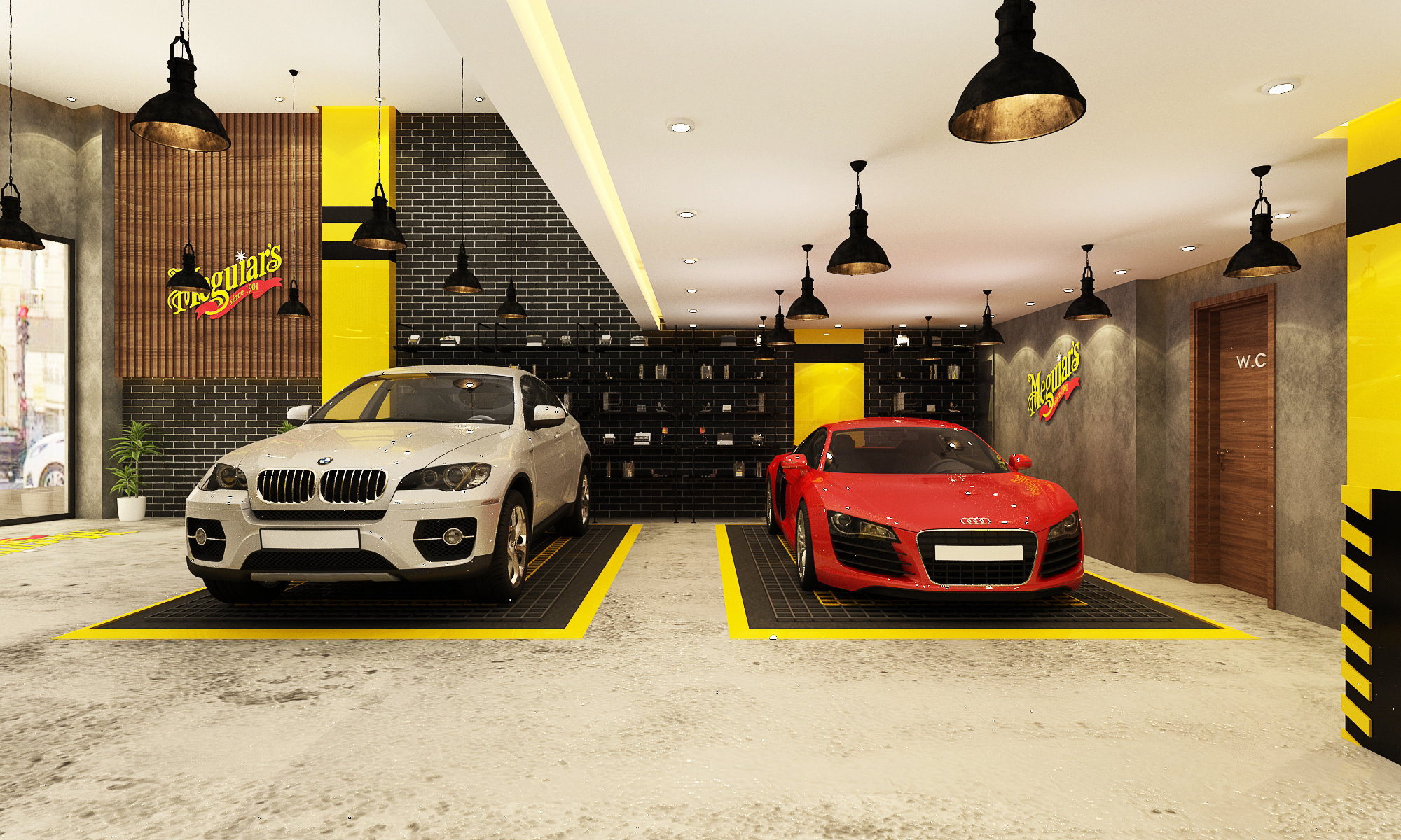 Centre de service Meguair’s – Architecte d’intérieur à Casablanca – Aménagement et design intérieur d’espace professionnel et commercial moderne