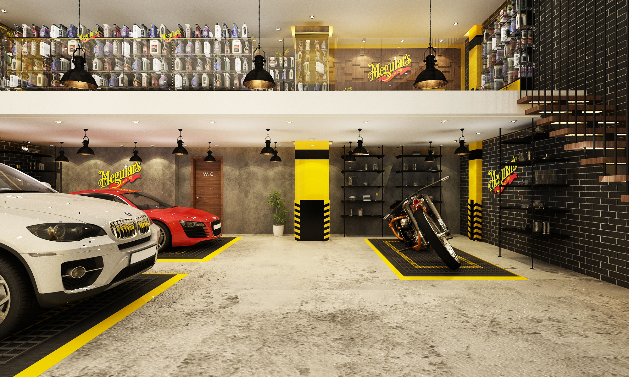 Centre de service Meguair’s – Architecte d’intérieur à Casablanca – Aménagement et design intérieur d’espace professionnel et commercial moderne