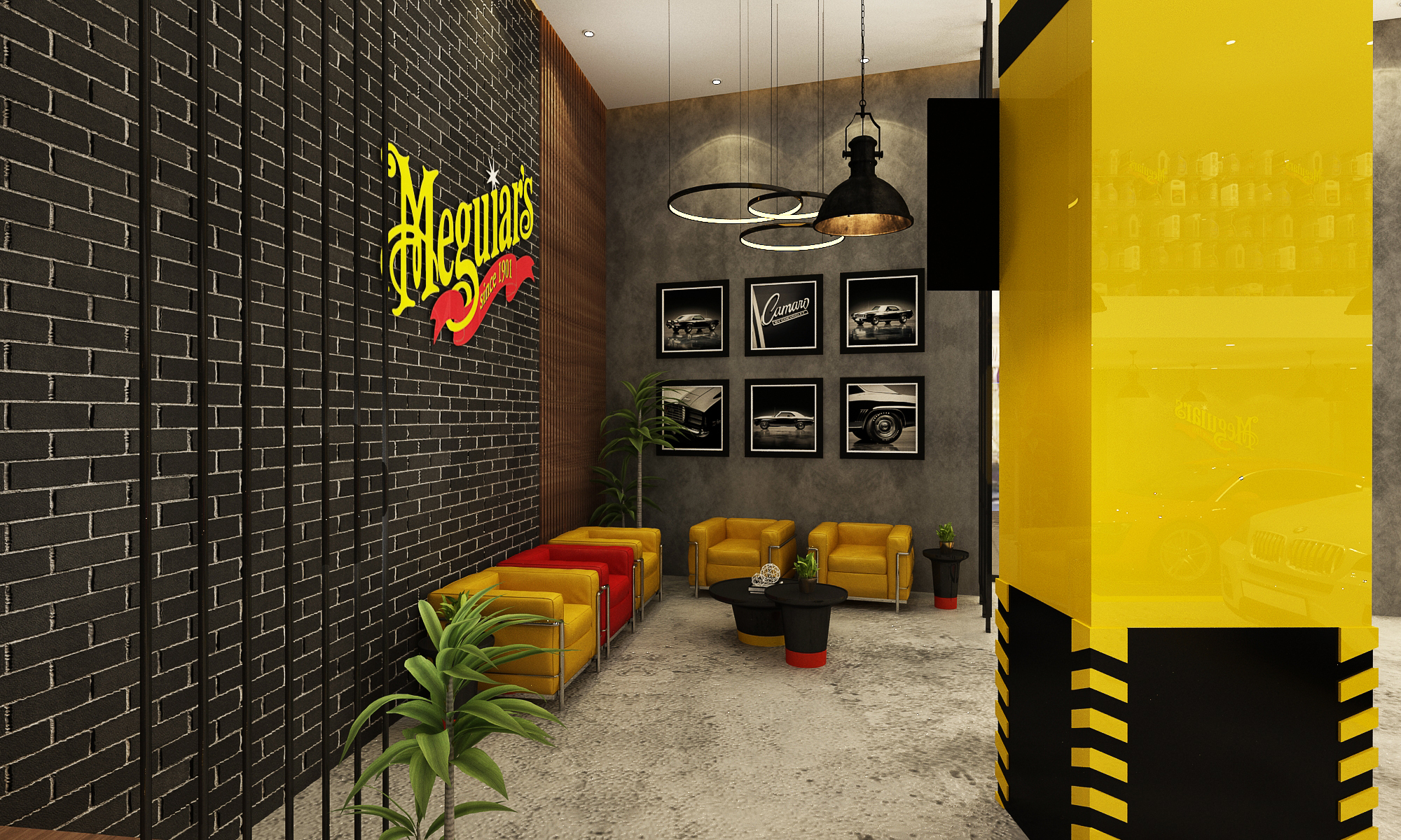 Centre de service Meguair’s – Architecte d’intérieur à Casablanca – Aménagement et design intérieur d’espace professionnel et commercial moderne