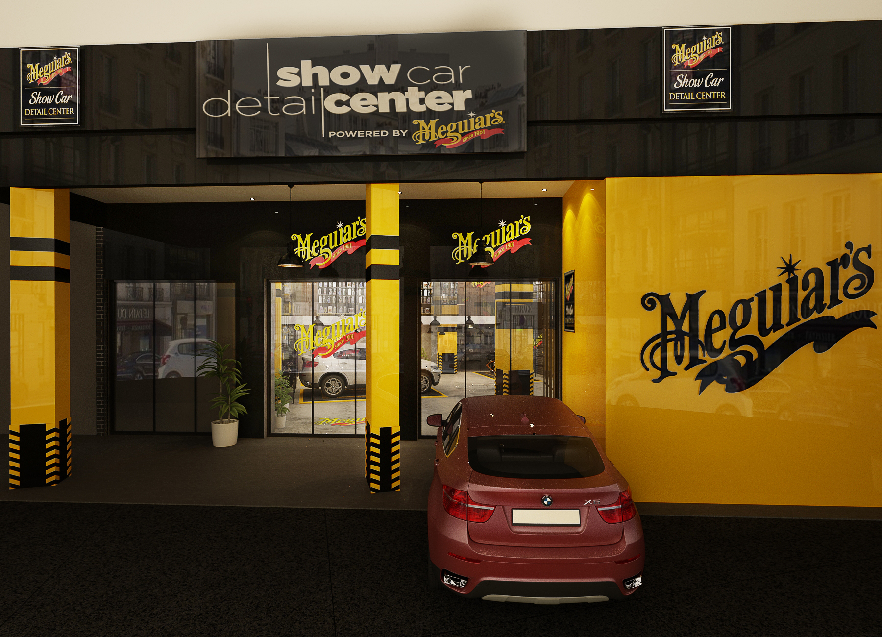 Centre de service Meguair’s – Architecte d’intérieur à Casablanca – Aménagement et design intérieur d’espace professionnel et commercial moderne