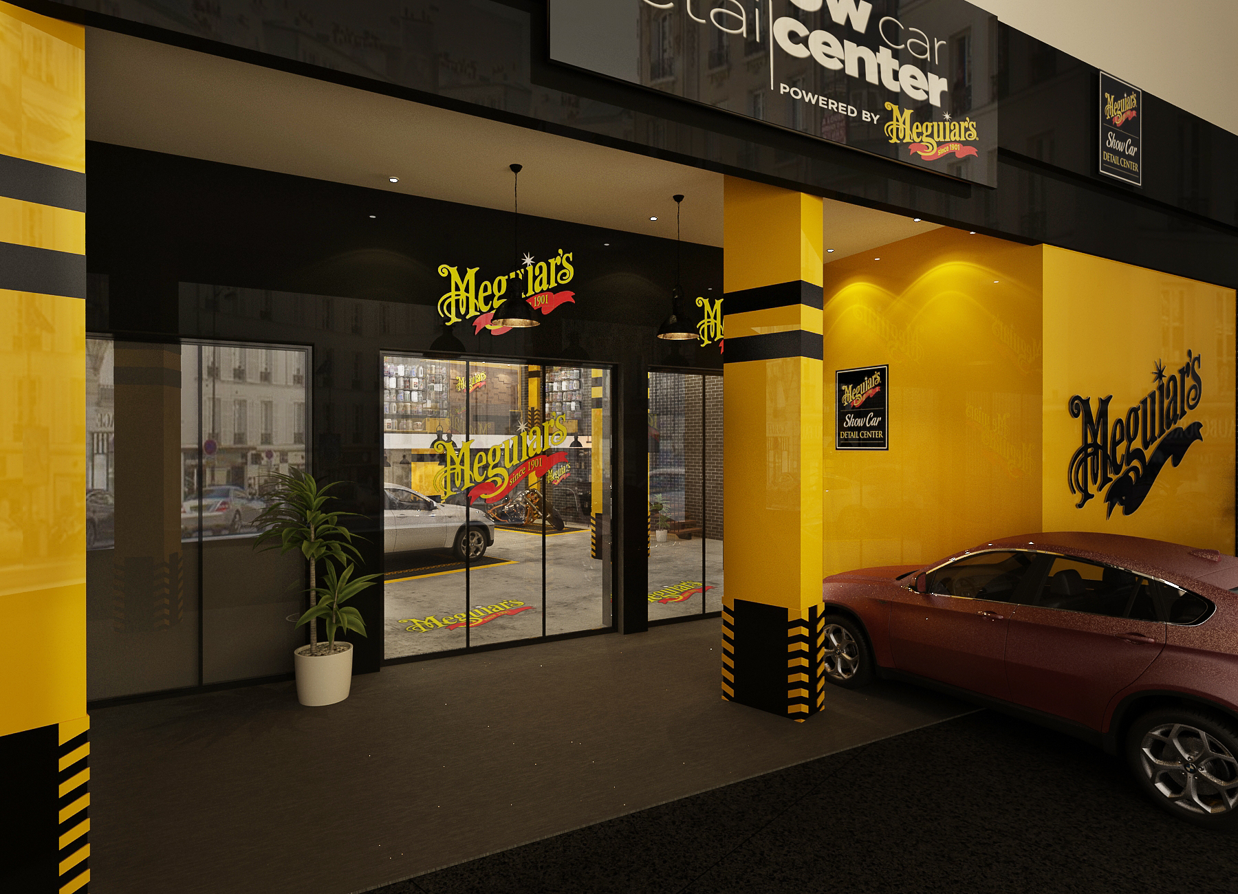 Centre de service Meguair’s – Architecte d’intérieur à Casablanca – Aménagement et design intérieur d’espace professionnel et commercial moderne