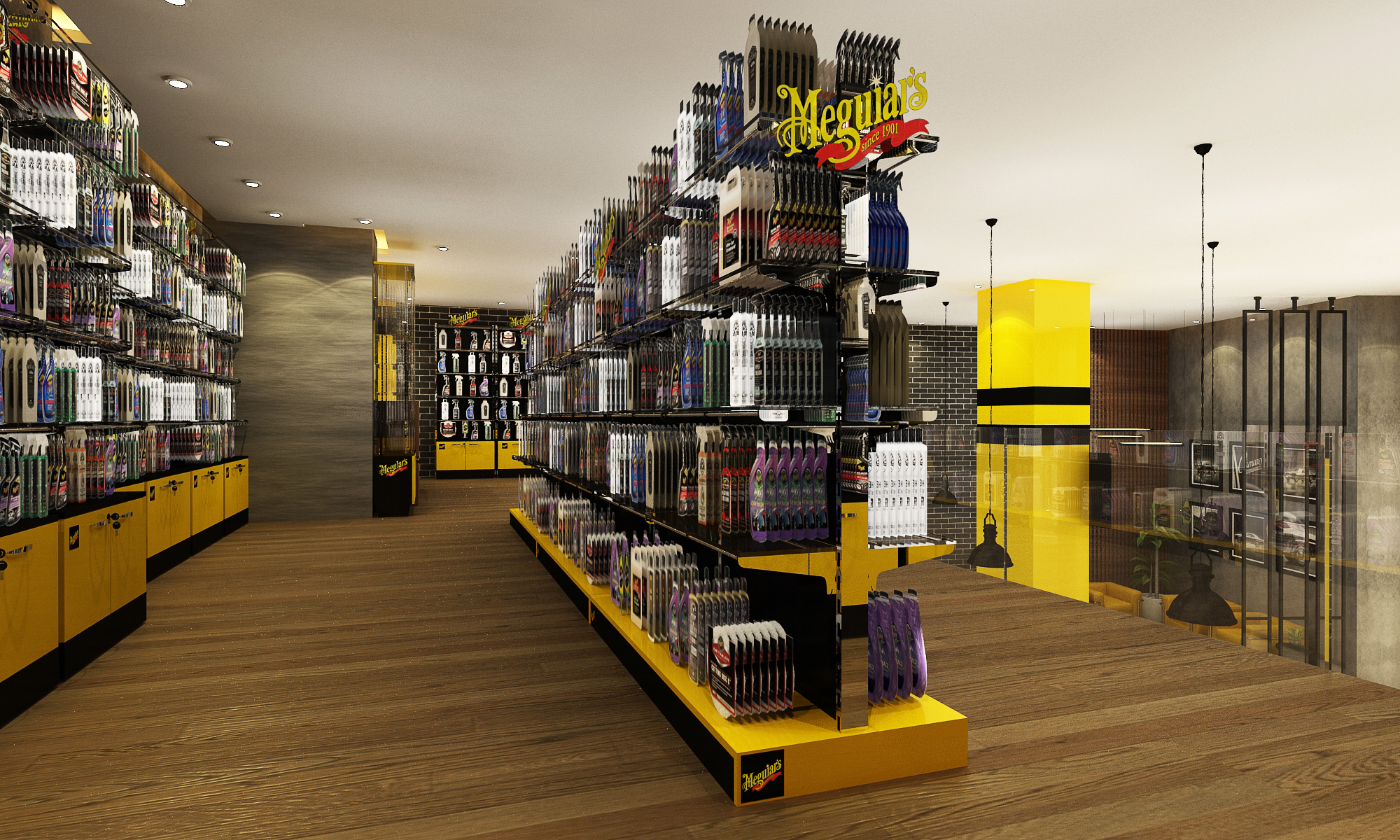 Centre de service Meguair’s – Architecte d’intérieur à Casablanca – Aménagement et design intérieur d’espace professionnel et commercial moderne