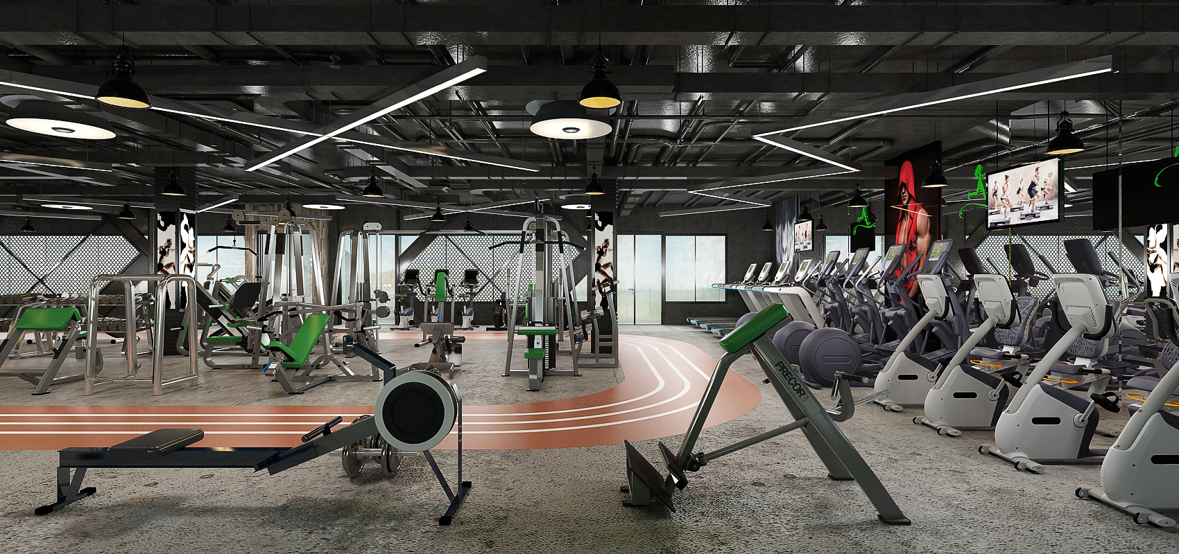 Salle de sport – Architecte d’intérieur à Casablanca – Aménagement et design intérieur d’espace fitness moderne et fonctionnel