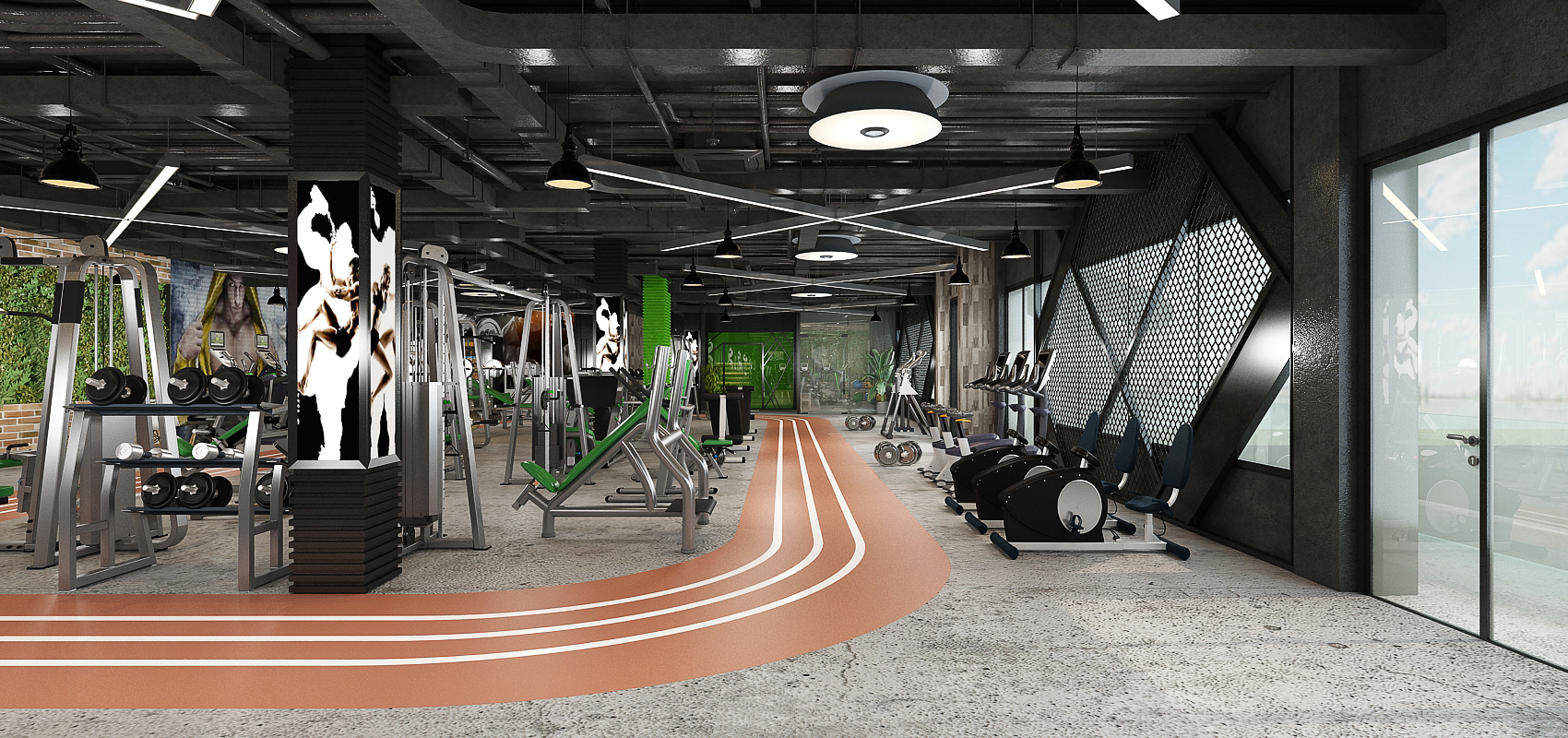 Salle de sport – Architecte d’intérieur à Casablanca – Aménagement et design intérieur d’espace fitness moderne et fonctionnel