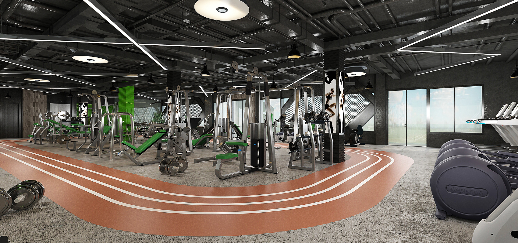 Salle de sport – Architecte d’intérieur à Casablanca – Aménagement et design intérieur d’espace fitness moderne et fonctionnel