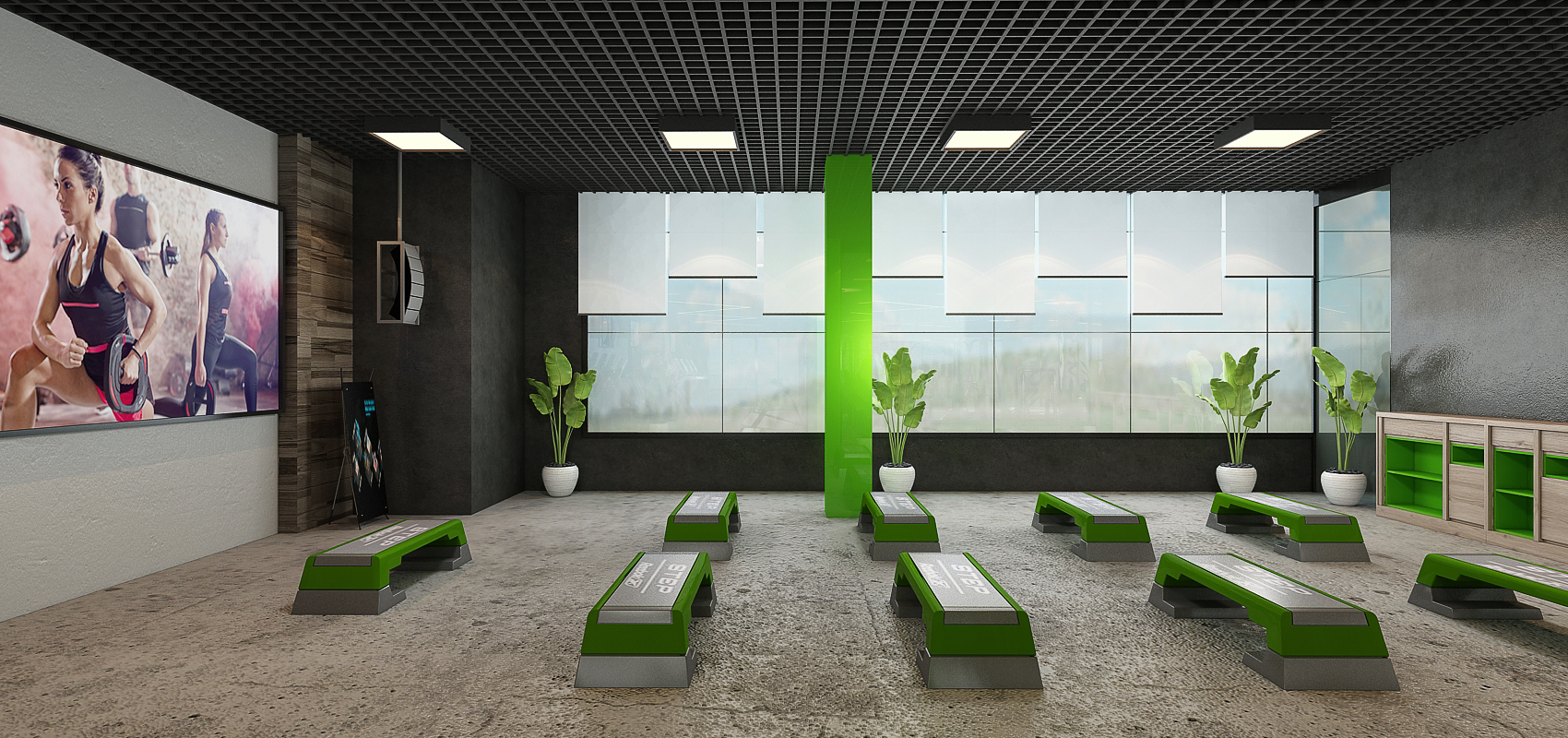 Salle de sport – Architecte d’intérieur à Casablanca – Aménagement et design intérieur d’espace fitness moderne et fonctionnel