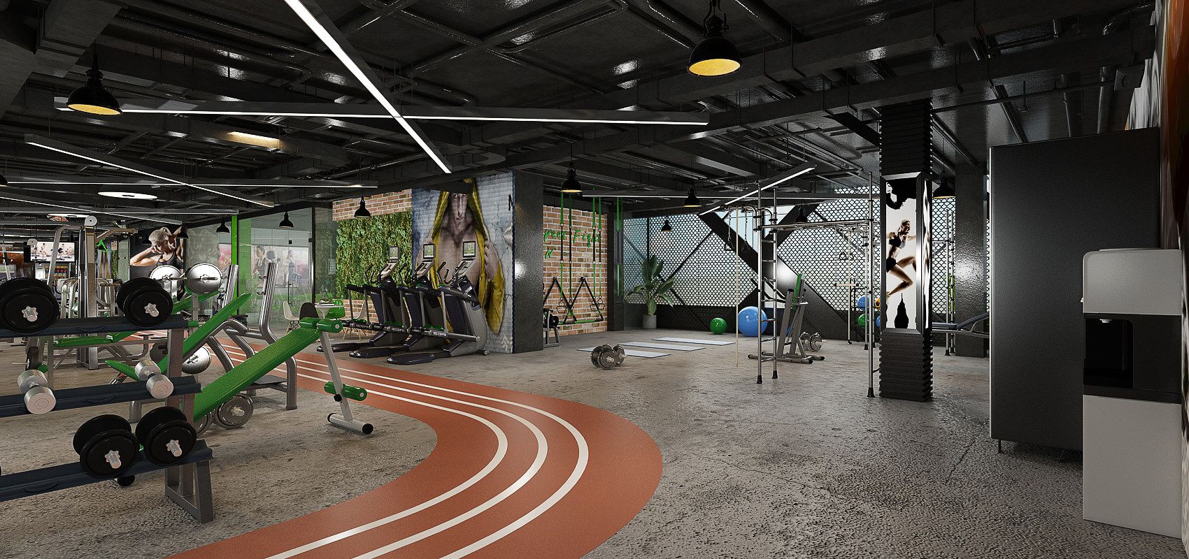 Salle de sport – Architecte d’intérieur à Casablanca – Aménagement et design intérieur d’espace fitness moderne et fonctionnel