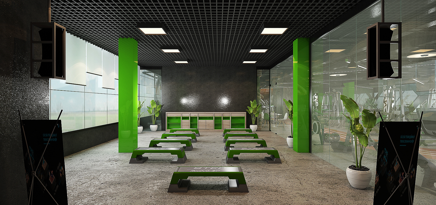 Salle de sport – Architecte d’intérieur à Casablanca – Aménagement et design intérieur d’espace fitness moderne et fonctionnel