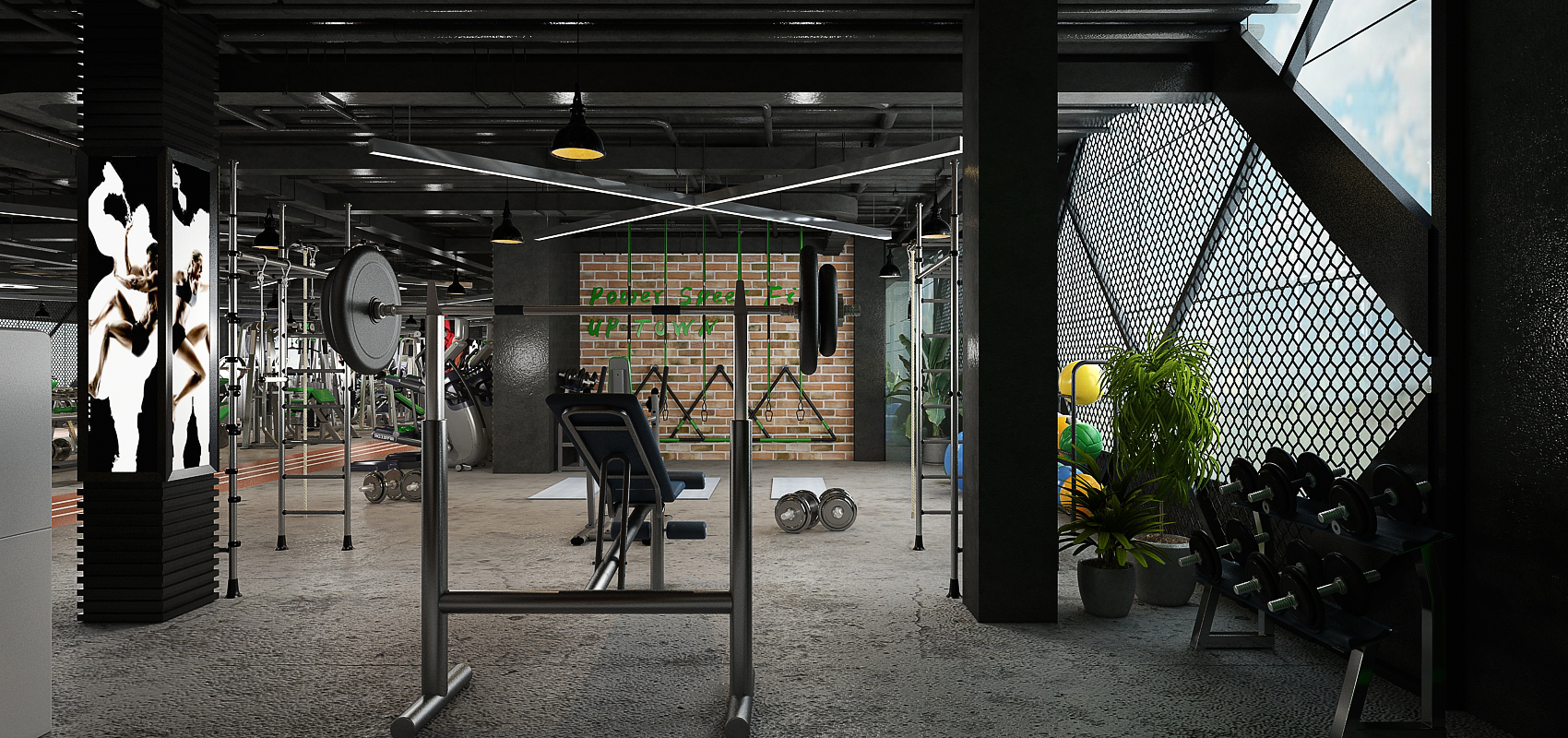 Salle de sport – Architecte d’intérieur à Casablanca – Aménagement et design intérieur d’espace fitness moderne et fonctionnel