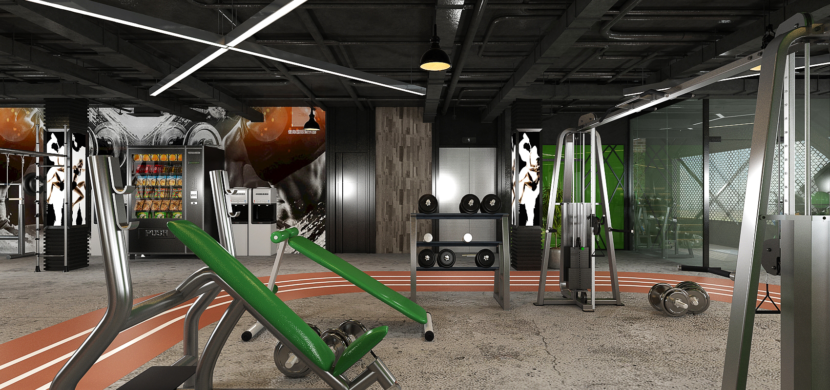 Salle de sport – Architecte d’intérieur à Casablanca – Aménagement et design intérieur d’espace fitness moderne et fonctionnel