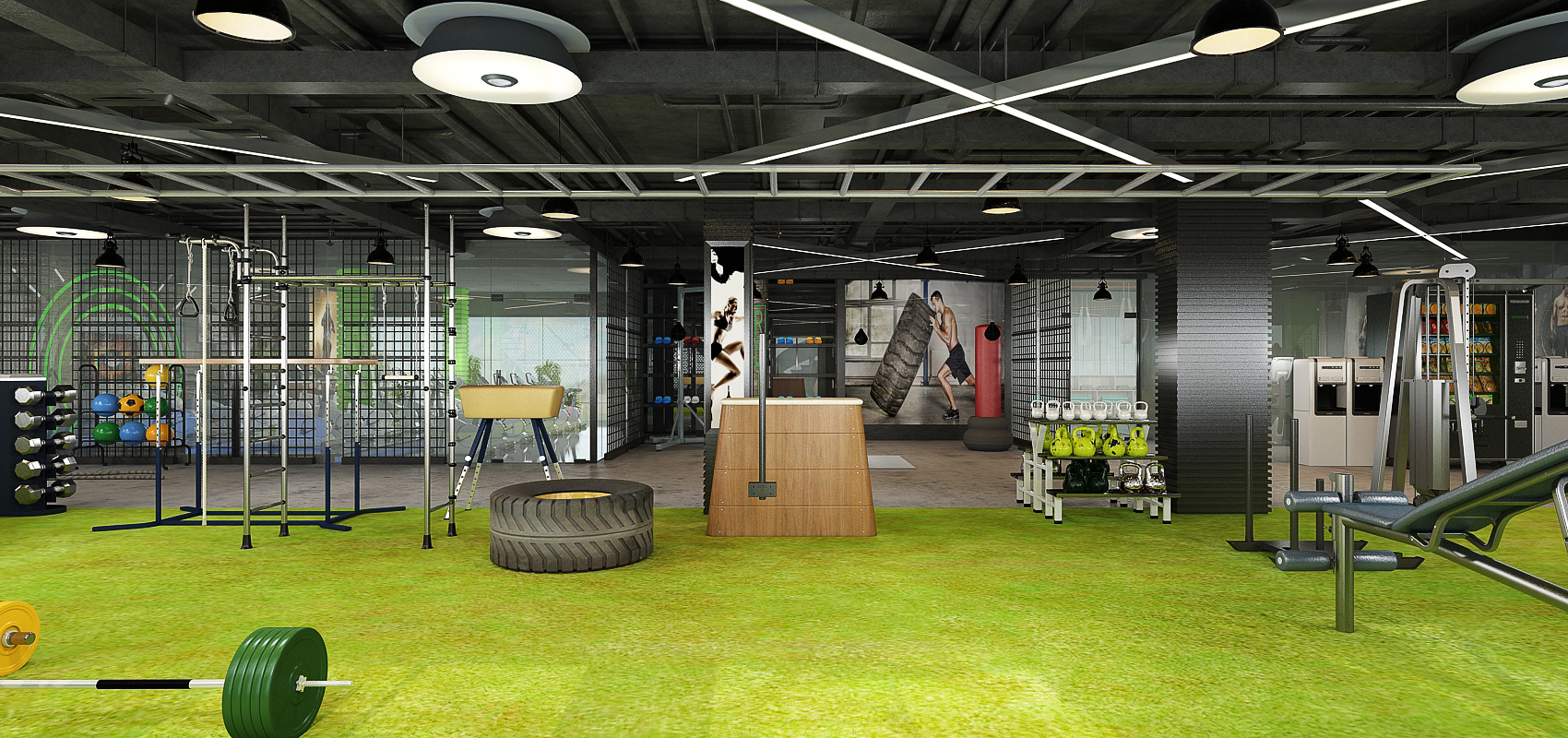 Salle de sport – Architecte d’intérieur à Casablanca – Aménagement et design intérieur d’espace fitness moderne et fonctionnel