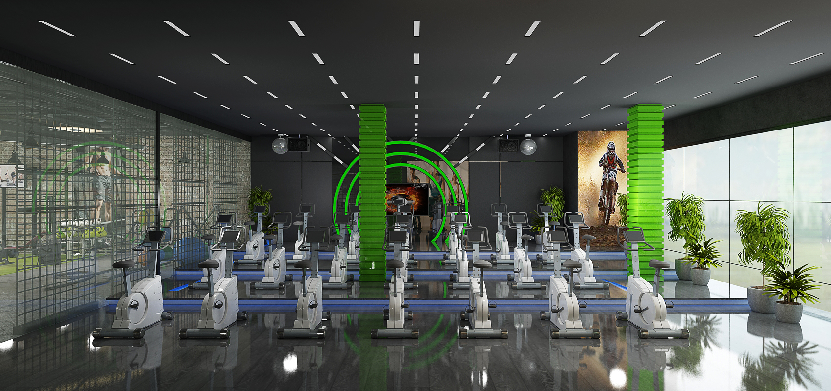 Salle de sport – Architecte d’intérieur à Casablanca – Aménagement et design intérieur d’espace fitness moderne et fonctionnel