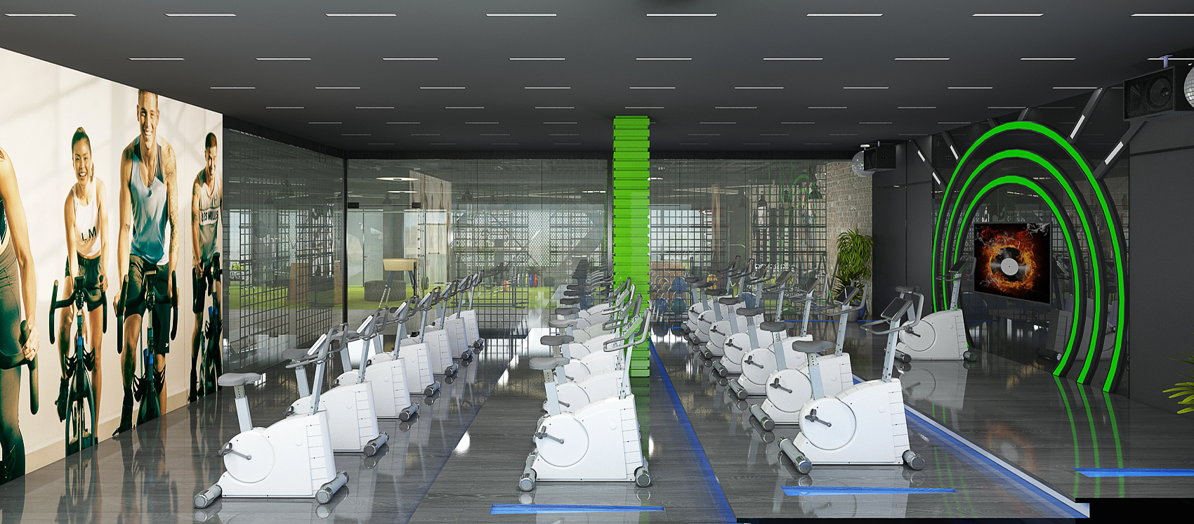 Salle de sport – Architecte d’intérieur à Casablanca – Aménagement et design intérieur d’espace fitness moderne et fonctionnel