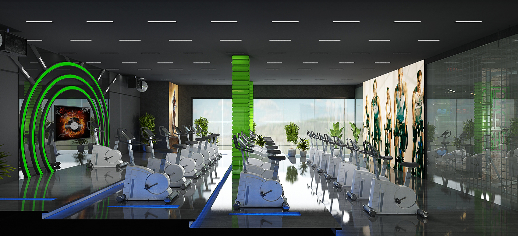 Salle de sport – Architecte d’intérieur à Casablanca – Aménagement et design intérieur d’espace fitness moderne et fonctionnel