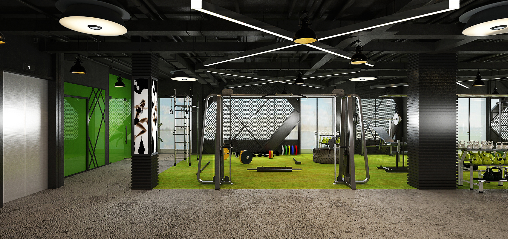 Salle de sport – Architecte d’intérieur à Casablanca – Aménagement et design intérieur d’espace fitness moderne et fonctionnel