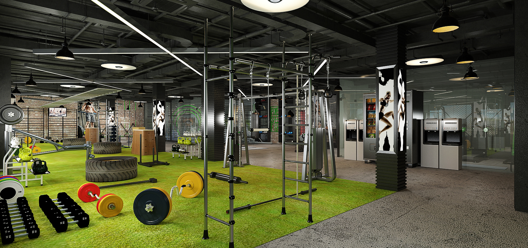 Salle de sport – Architecte d’intérieur à Casablanca – Aménagement et design intérieur d’espace fitness moderne et fonctionnel