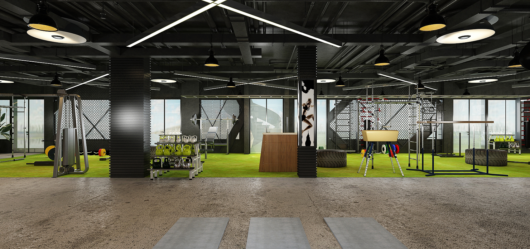 Salle de sport – Architecte d’intérieur à Casablanca – Aménagement et design intérieur d’espace fitness moderne et fonctionnel