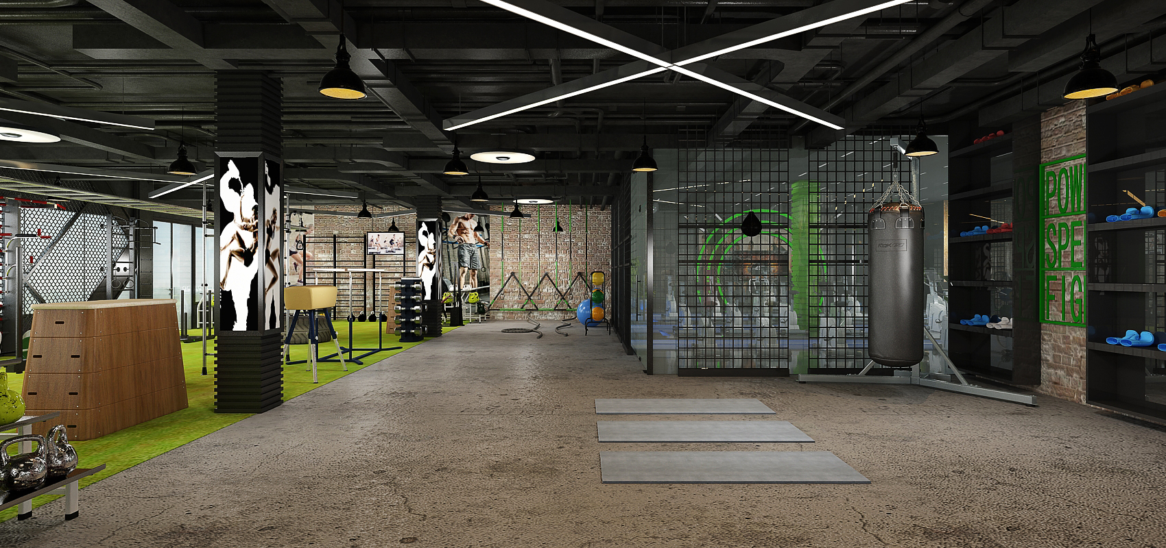 Salle de sport – Architecte d’intérieur à Casablanca – Aménagement et design intérieur d’espace fitness moderne et fonctionnel