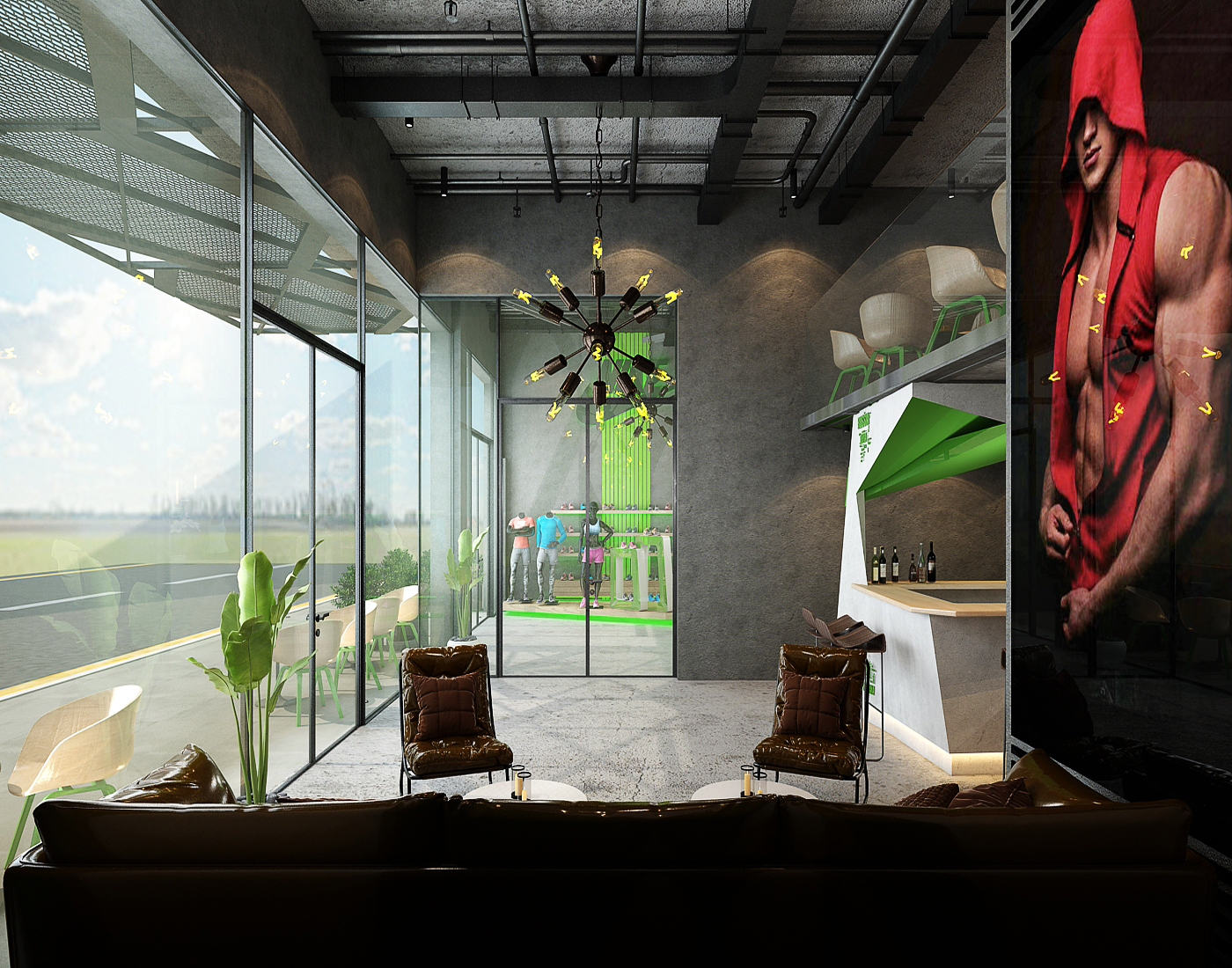 Salle de sport – Architecte d’intérieur à Casablanca – Aménagement et design intérieur d’espace fitness moderne et fonctionnel