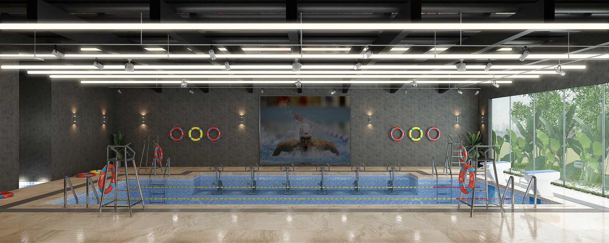 Salle de sport – Architecte d’intérieur à Casablanca – Aménagement et design intérieur d’espace fitness moderne et fonctionnel