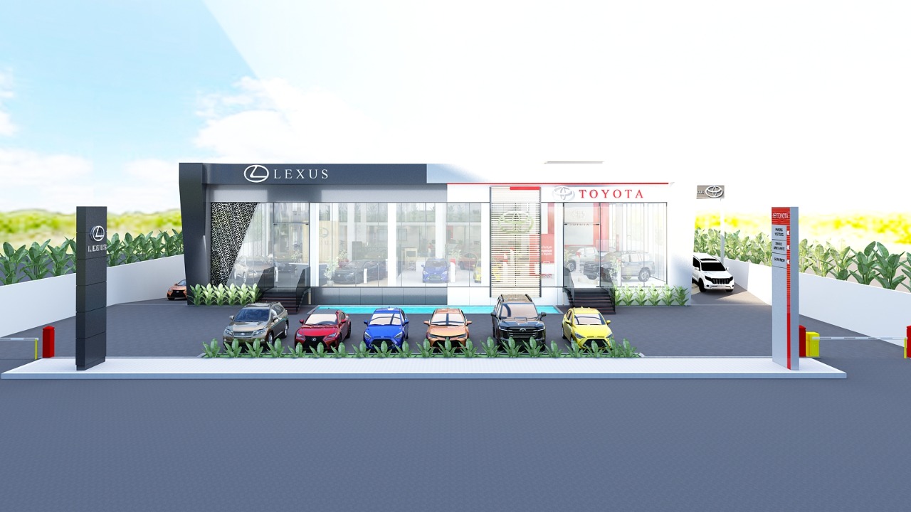 Showroom Toyota Rabat – Architecte d’intérieur au Maroc – Aménagement et design intérieur de concessionnaire automobile moderne et professionnel