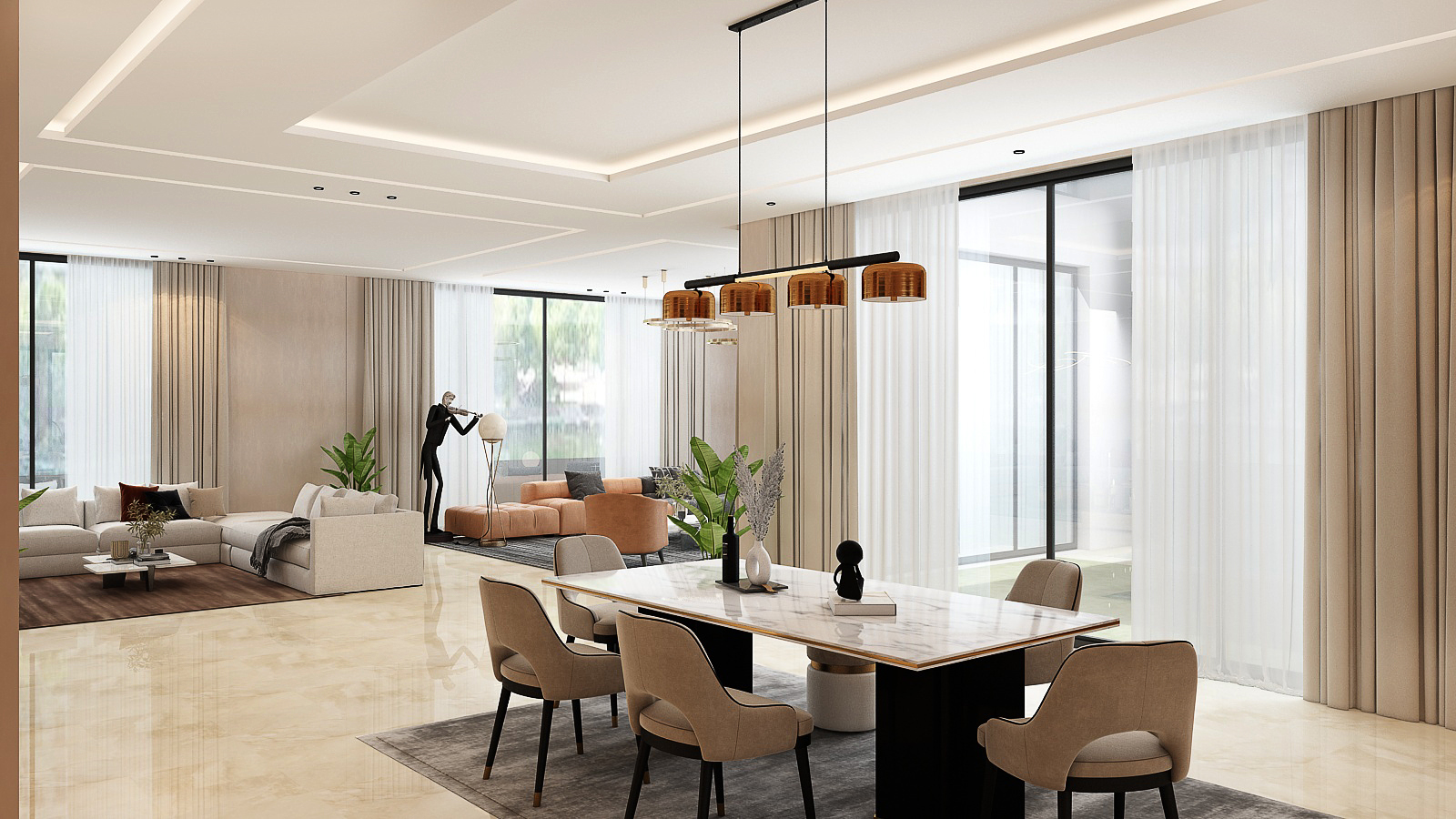 Villa Rachid Oudghiri – Architecte d’intérieur à Casablanca – Aménagement et design intérieur résidentiel moderne et élégant