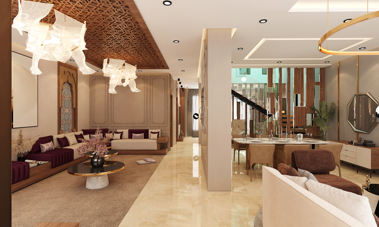 Villa Youness – Architecte d’intérieur à Casablanca – Aménagement et design intérieur résidentiel moderne et élégant