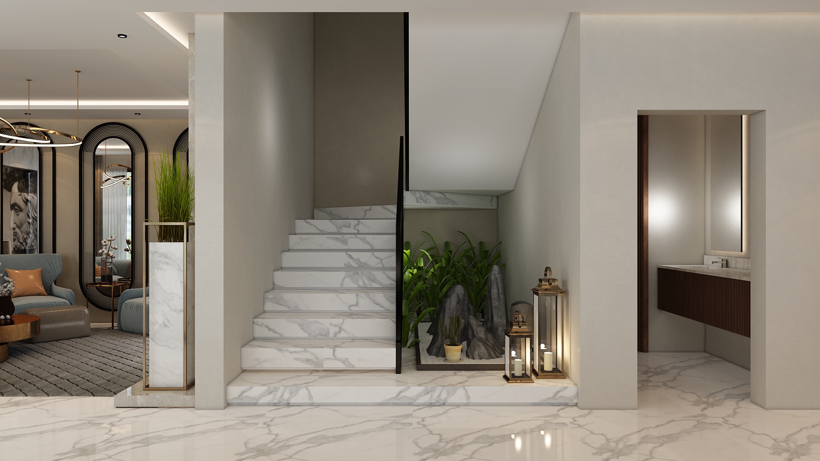 R+2 Fama – Architecte d’intérieur à Casablanca – Conception et aménagement intérieur d’immeuble moderne