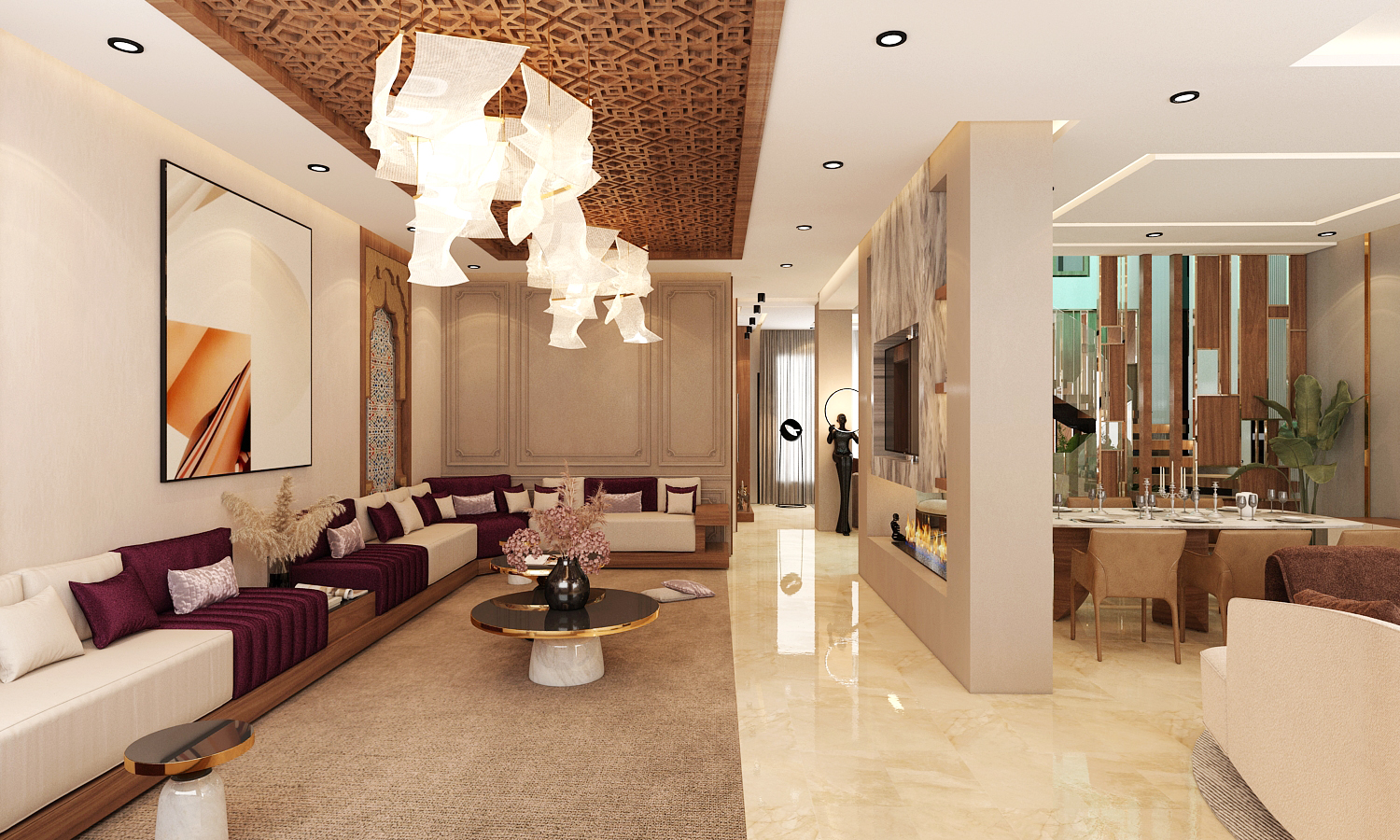 Villa Youness – Architecte d’intérieur à Casablanca – Aménagement et design intérieur résidentiel moderne et élégant